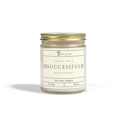 Brain Surgery Success Candle - Inspirational Gift - JohnVsGBM9ozClearCinnamon Chai