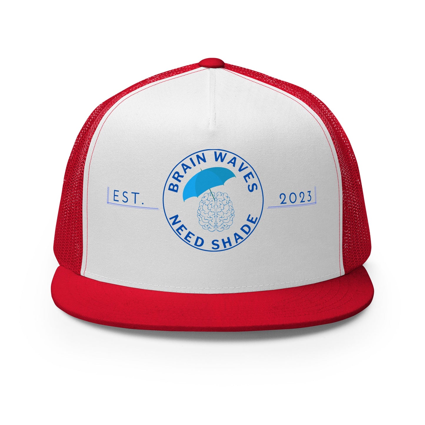 Brain Waves Need Shade Cap - JohnVsGBMRed/ White/ Red