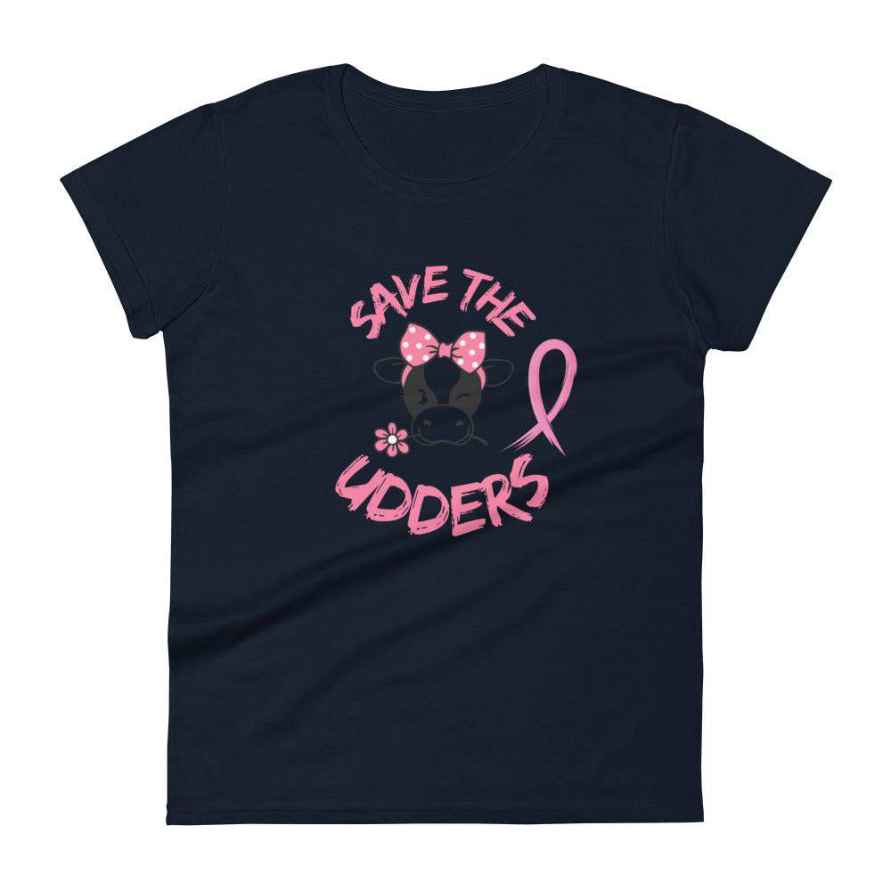 Breast Cancer Awareness Ladies Tee - JohnVsGBMNavyS