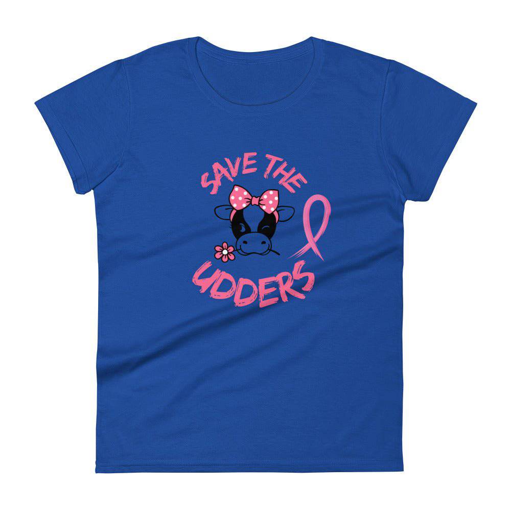 Breast Cancer Awareness Ladies Tee - JohnVsGBMRoyal BlueS