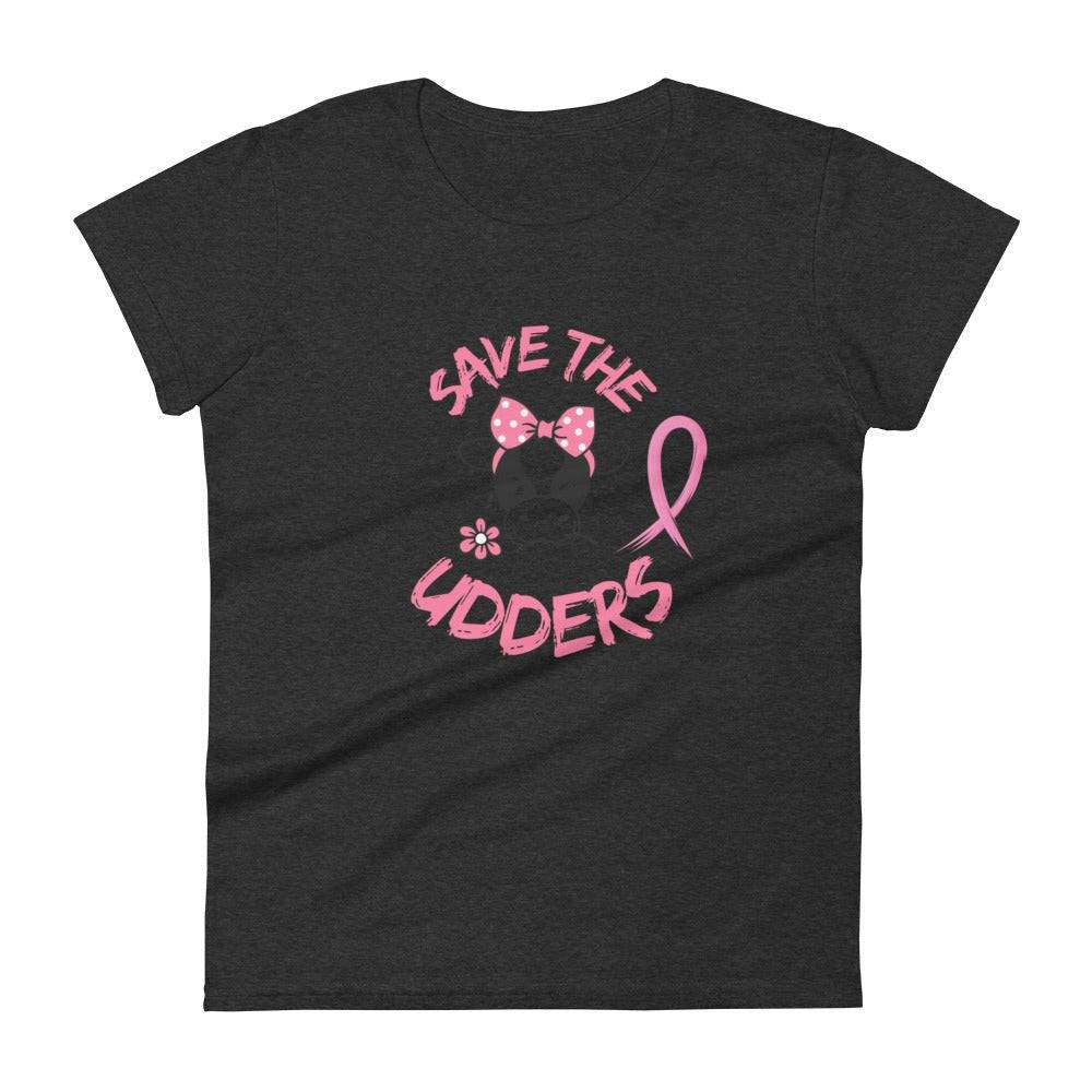 Breast Cancer Awareness Ladies Tee - JohnVsGBMHeather Dark GreyS