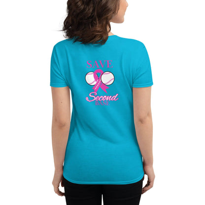 Breast Cancer Awareness Ladies Tee (front/back) - JohnVsGBMBlackS