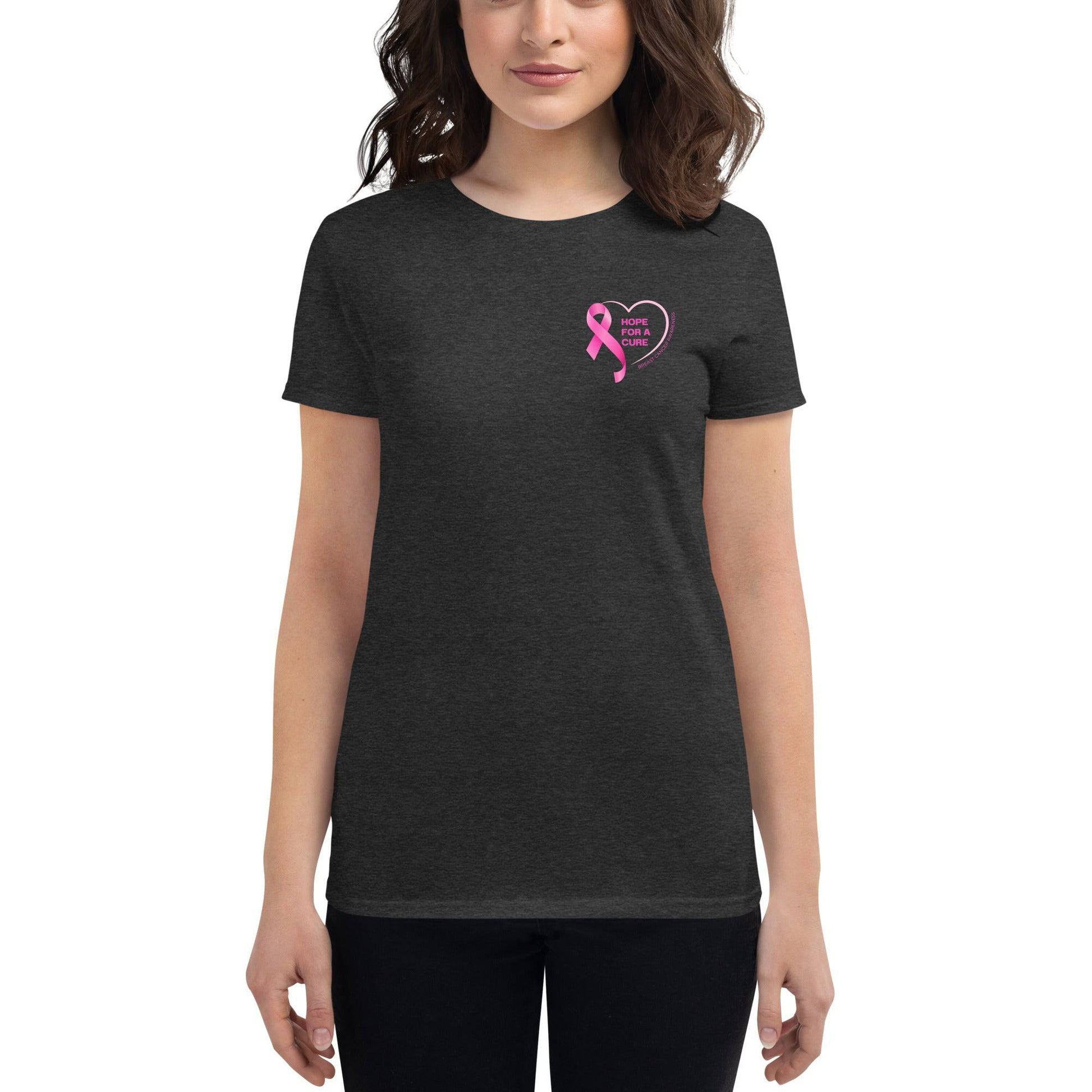 Breast Cancer Awareness Ladies Tee (front/back) - JohnVsGBMBlackS