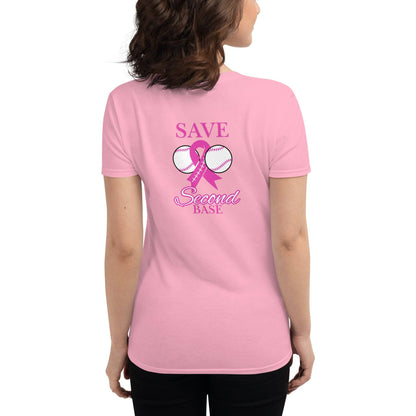 Breast Cancer Awareness Ladies Tee (front/back) - JohnVsGBMBlackS