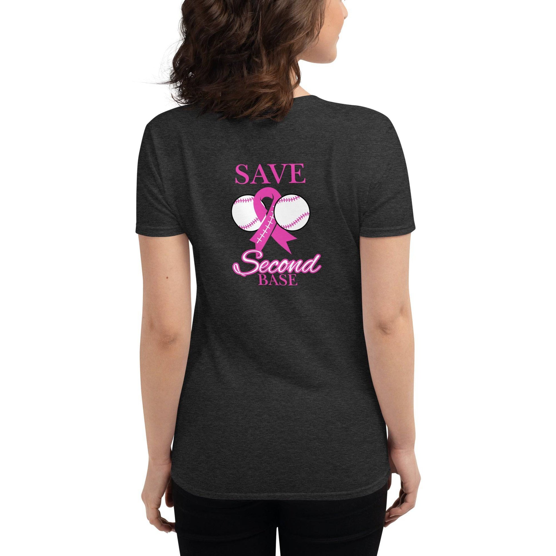 Breast Cancer Awareness Ladies Tee (front/back) - JohnVsGBMBlackS