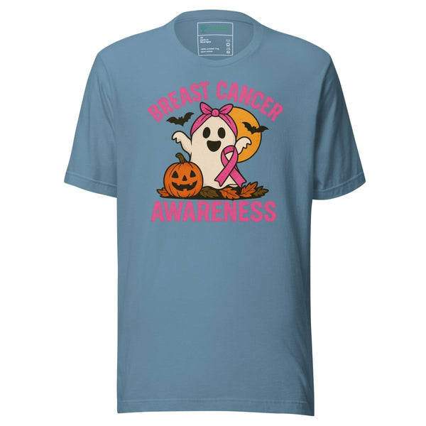 Breast Cancer Boo Tee - JohnVsGBMSteel BlueXS