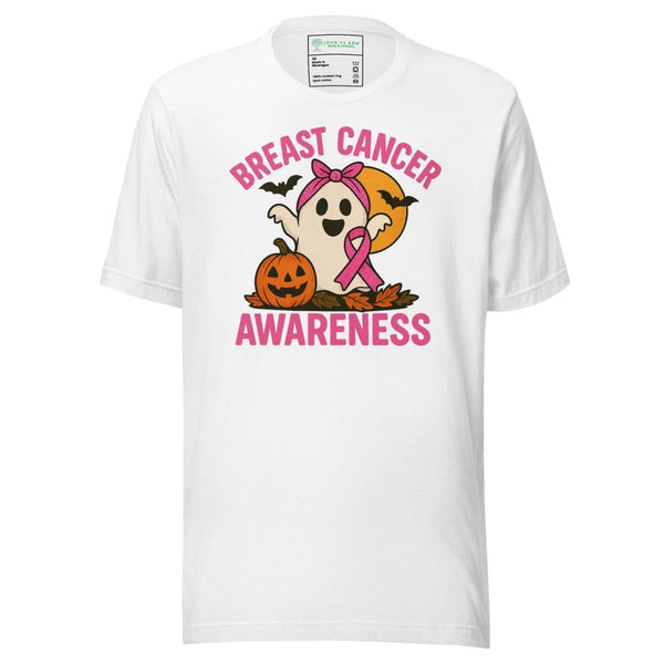 Breast Cancer Boo Tee - JohnVsGBMSolid White BlendXS