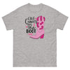 Breast Cancer Boot Tee - JohnVsGBMSport GreyS