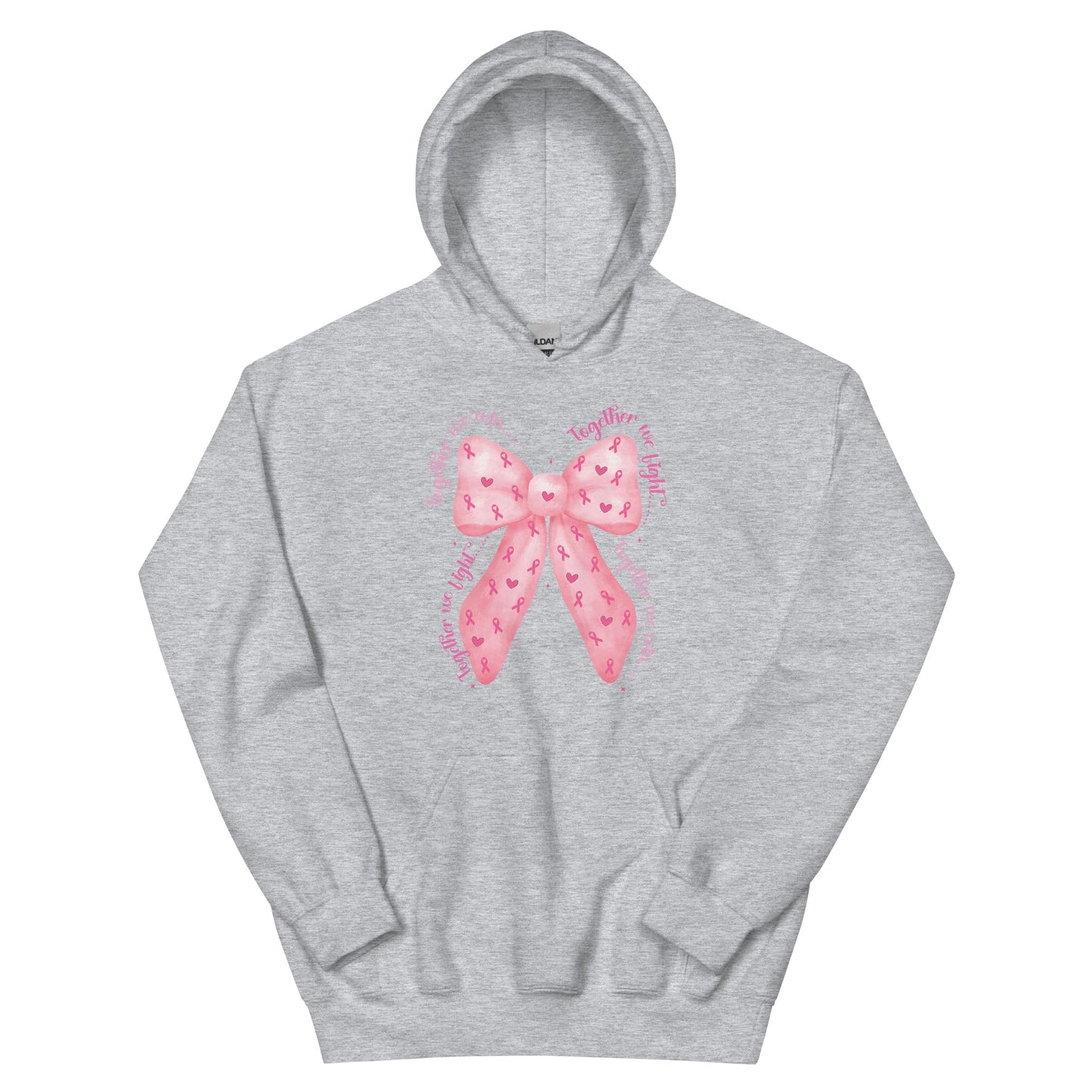 Breast Cancer Bow Hoodie - JohnVsGBMSport GreyS