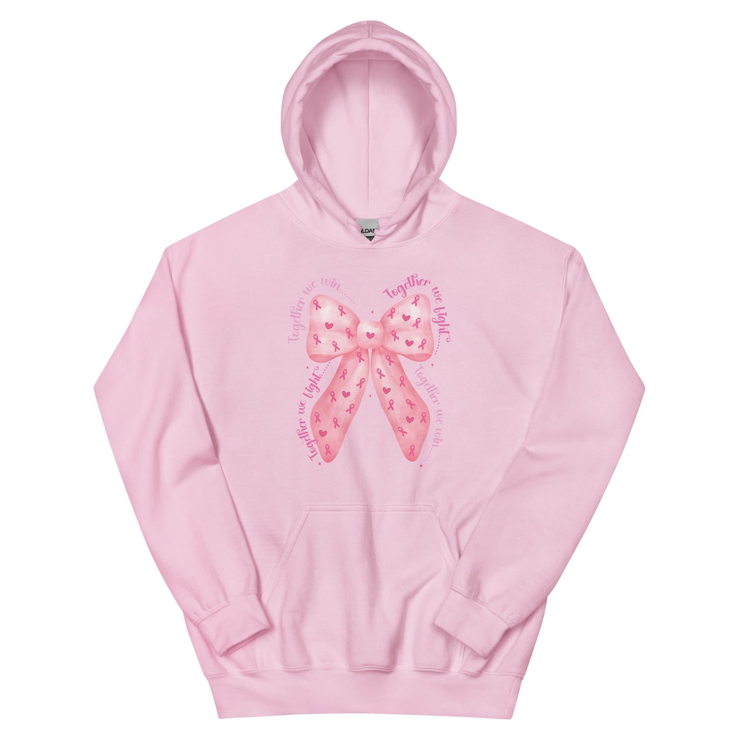 Breast Cancer Bow Hoodie - JohnVsGBMLight PinkS