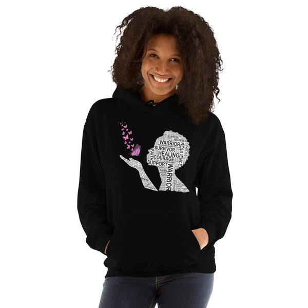 Breast Cancer Butterfly Hoodie - JohnVsGBMBlackS