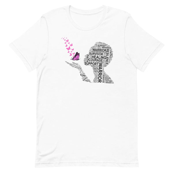 Breast Cancer Butterfly Tee - JohnVsGBMWhiteXS