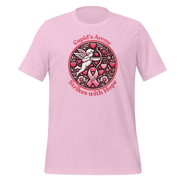 Breast Cancer Cupid Love Tee - JohnVsGBMHeather Prism LilacS