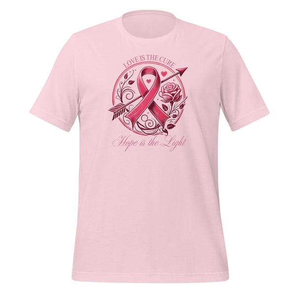 Breast Cancer Cure Love Tee - JohnVsGBMSoft PinkS