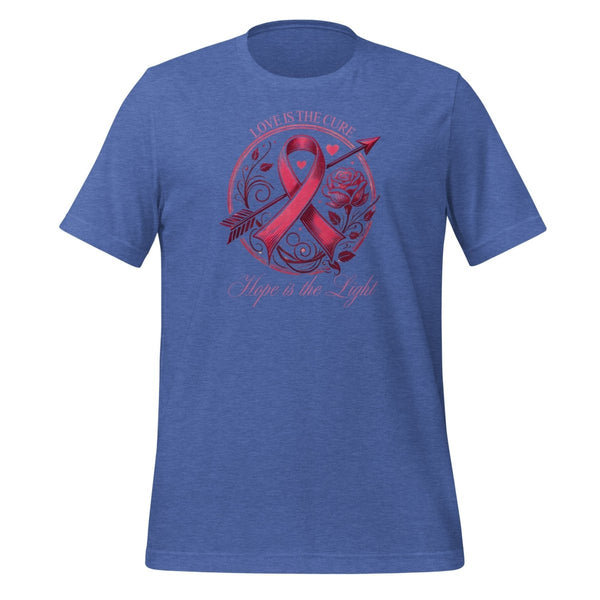 Breast Cancer Cure Love Tee - JohnVsGBMHeather True RoyalS