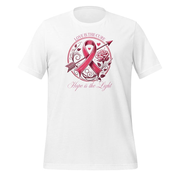 Breast Cancer Cure Love Tee - JohnVsGBMWhiteS