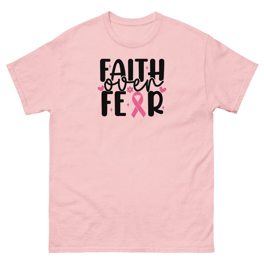 Breast Cancer Faith Fear Tee - JohnVsGBMLight PinkS