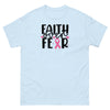 Breast Cancer Faith Fear Tee - JohnVsGBMLight BlueS