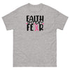 Breast Cancer Faith Fear Tee - JohnVsGBMSport GreyS