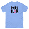 Breast Cancer Faith Fear Tee - JohnVsGBMCarolina BlueS