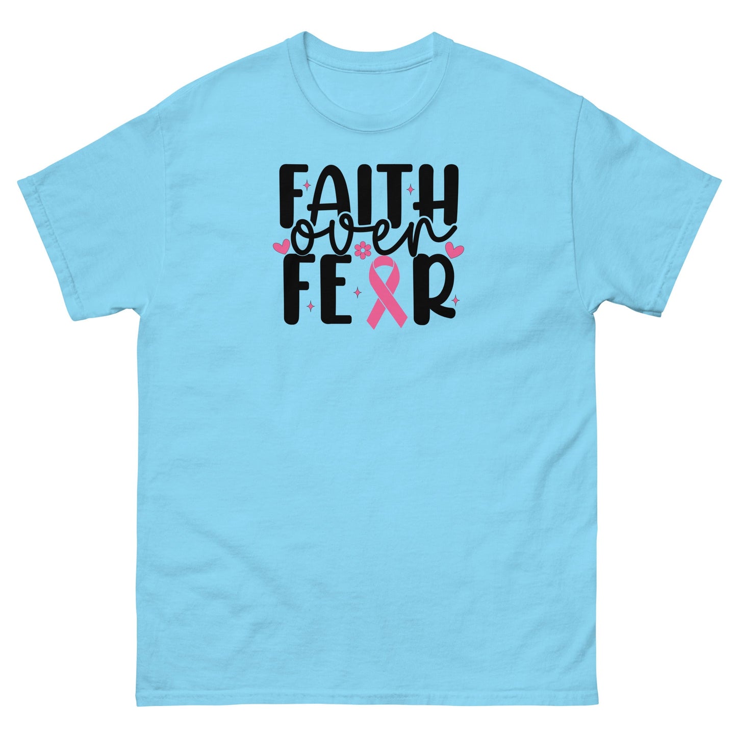 Breast Cancer Faith Fear Tee - JohnVsGBMSkyS