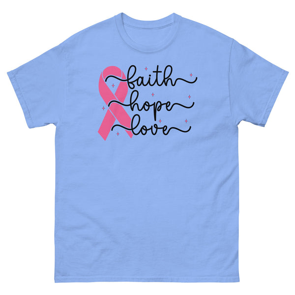 Breast Cancer Faith Tee - JohnVsGBMCarolina BlueS