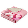 Breast Cancer Flower Sherpa Blanket - JohnVsGBM37″×57″