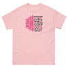 Breast Cancer Flower Tee - JohnVsGBMLight PinkS