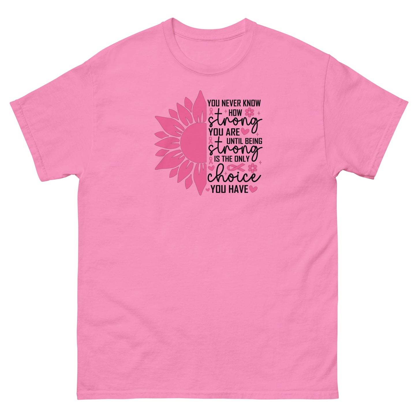 Breast Cancer Flower Tee - JohnVsGBMAzaleaS