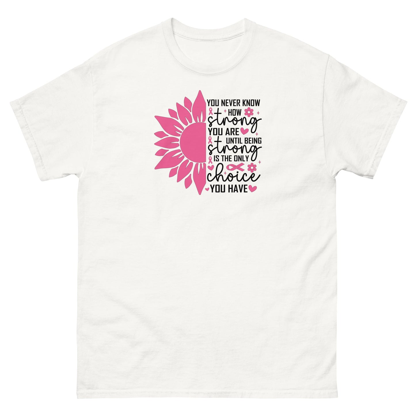 Breast Cancer Flower Tee - JohnVsGBMWhiteS