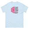 Breast Cancer Flower Tee - JohnVsGBMLight BlueS