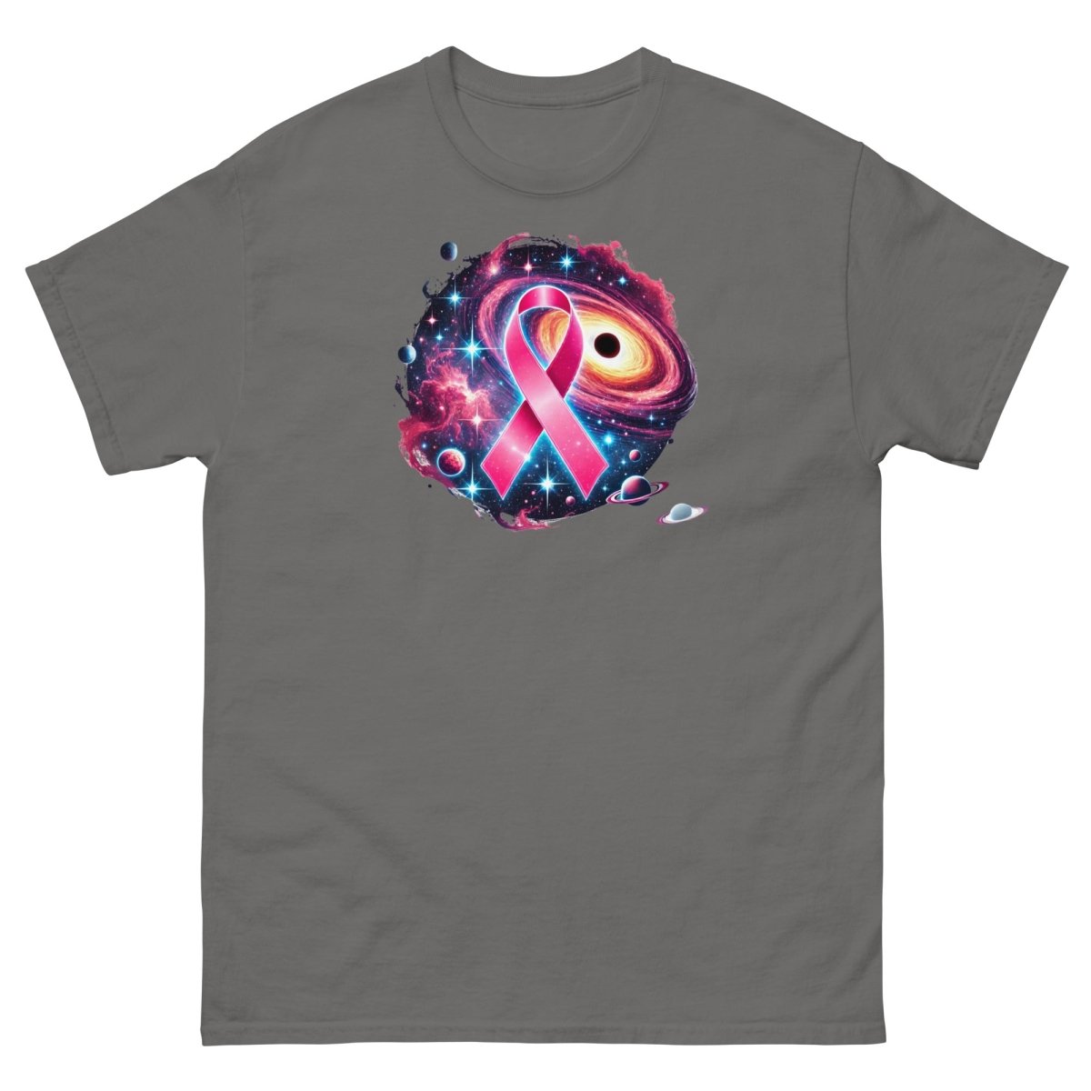 Breast Cancer Galaxy Tee - JohnVsGBMCharcoalS