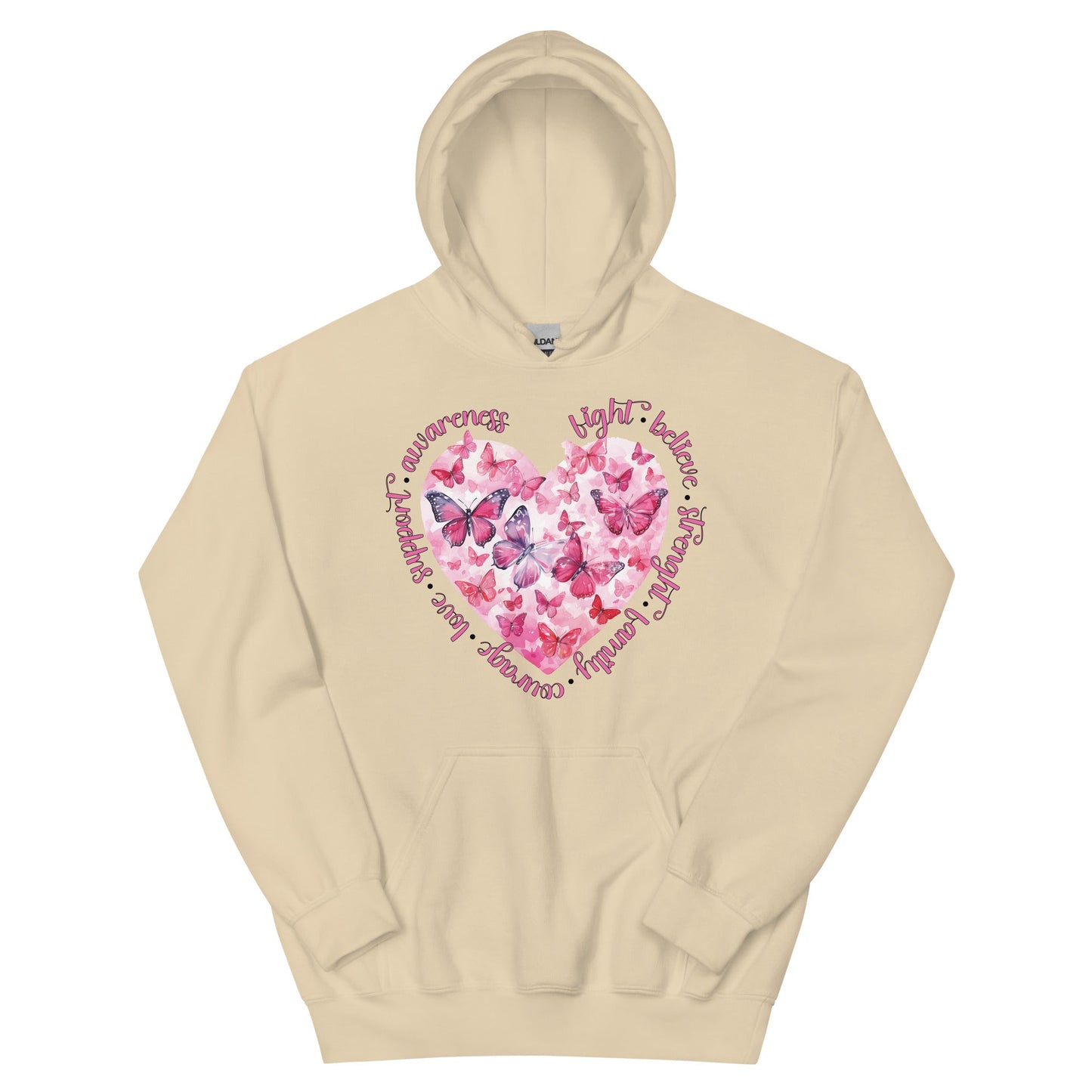 Breast Cancer Heart Hoodie - JohnVsGBMSandS