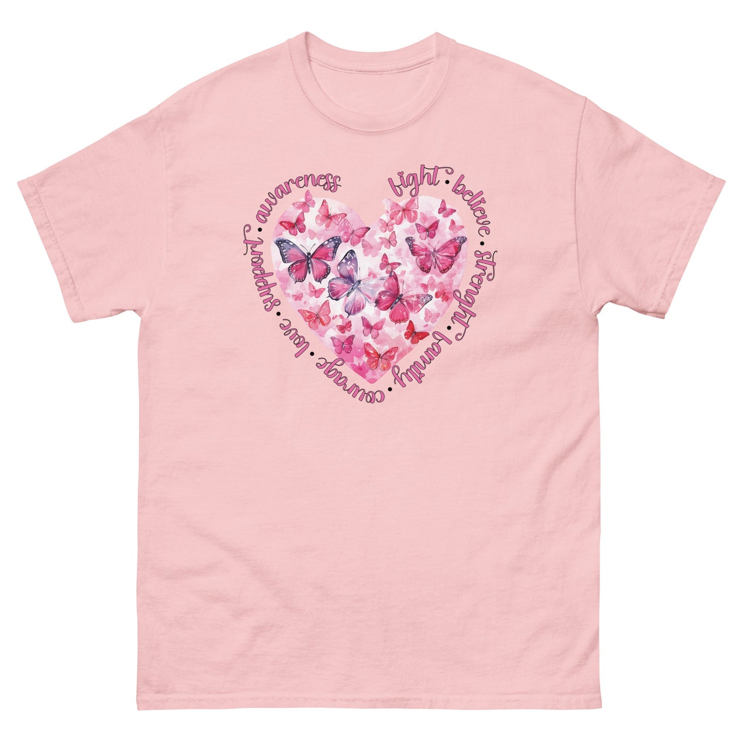 Breast Cancer Heart Tee - JohnVsGBMLight PinkS