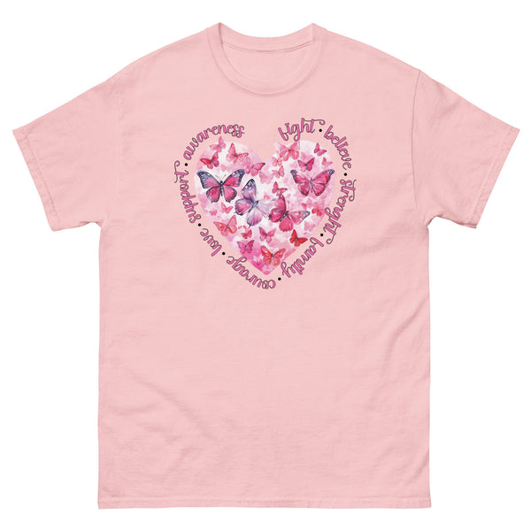 Breast Cancer Heart Tee - JohnVsGBMLight PinkS