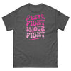 Breast Cancer Her Fight Tee - JohnVsGBMDark HeatherS