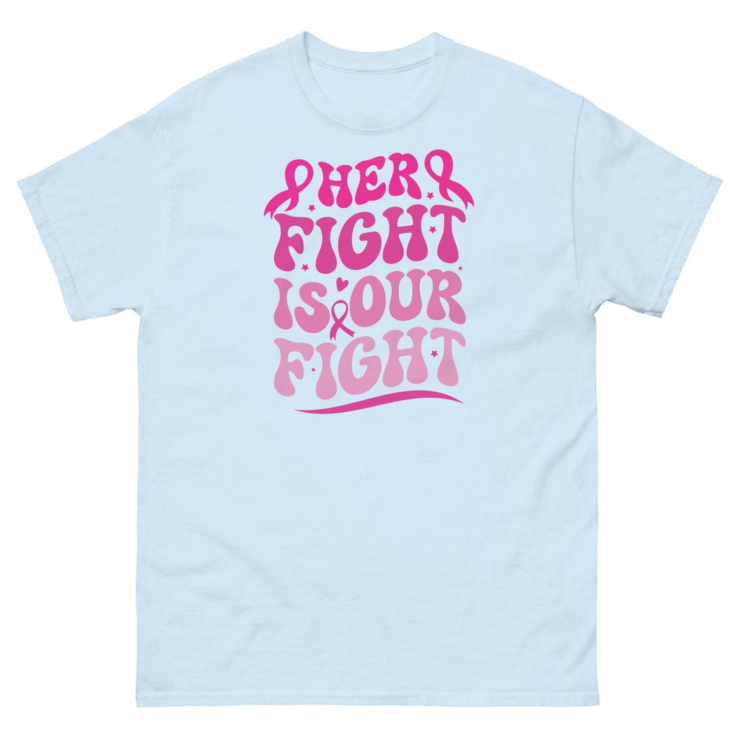 Breast Cancer Her Fight Tee - JohnVsGBMLight BlueS