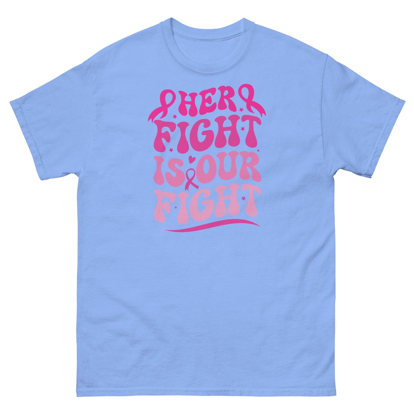 Breast Cancer Her Fight Tee - JohnVsGBMCarolina BlueS