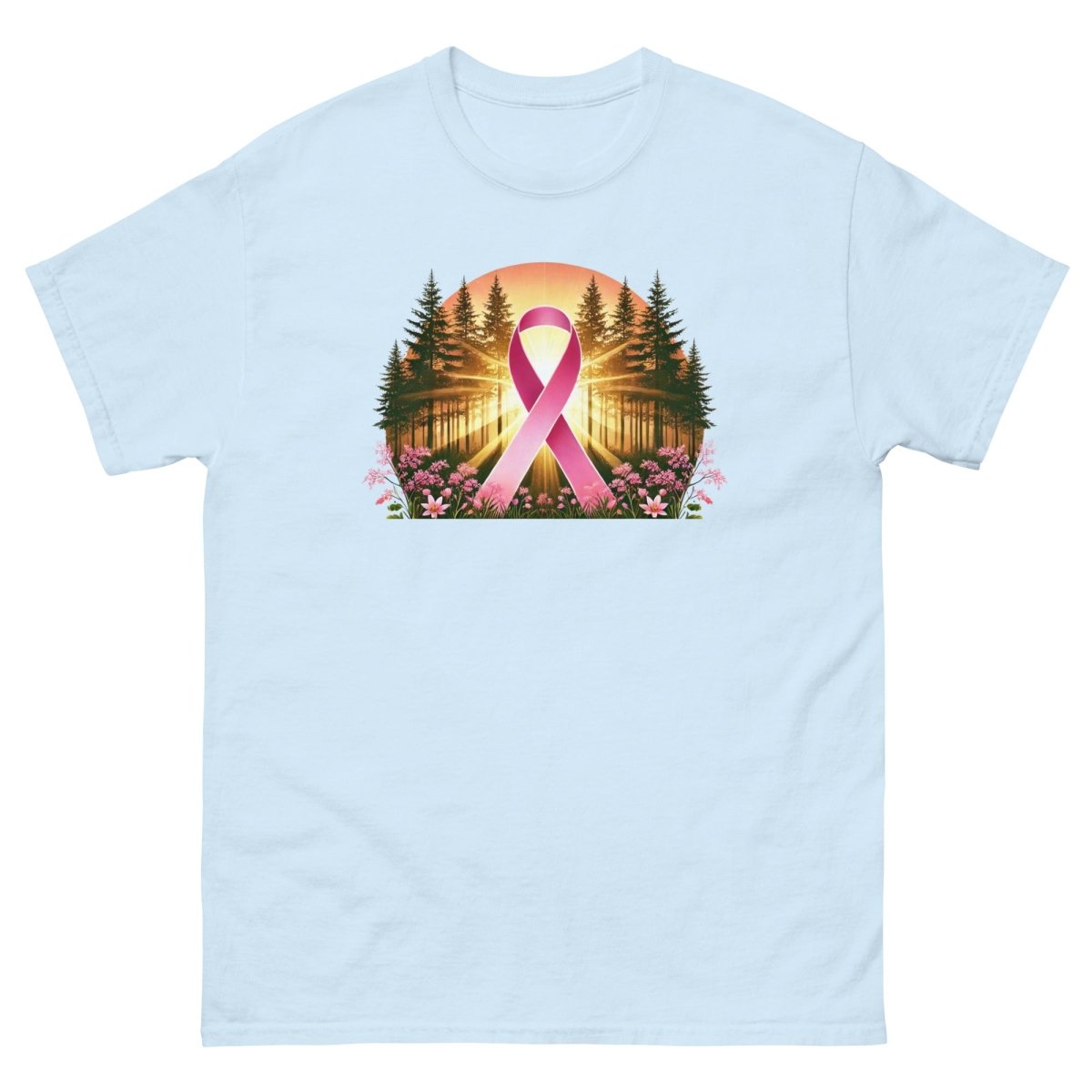 Breast Cancer Lights Forest Tee - JohnVsGBMLight BlueS