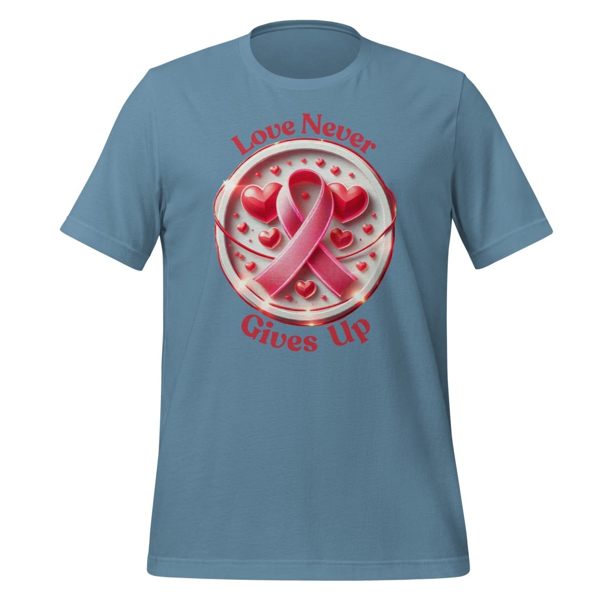 Breast Cancer Love Tee - JohnVsGBMSteel BlueS