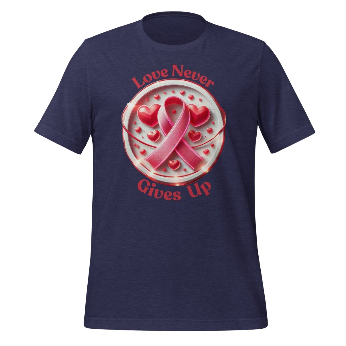 Breast Cancer Love Tee - JohnVsGBMHeather Midnight NavyS