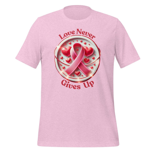 Breast Cancer Love Tee - JohnVsGBMHeather Prism LilacS