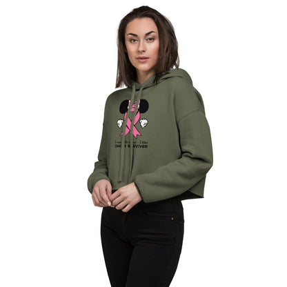 Breast Cancer Mouse Bow Crop Hoodie - JohnVsGBMPeachS