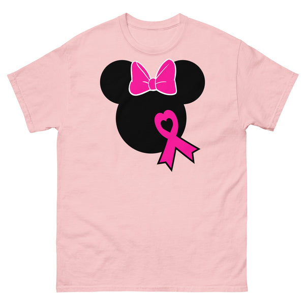 Breast Cancer Mouse Bow Tee - JohnVsGBMLight PinkS