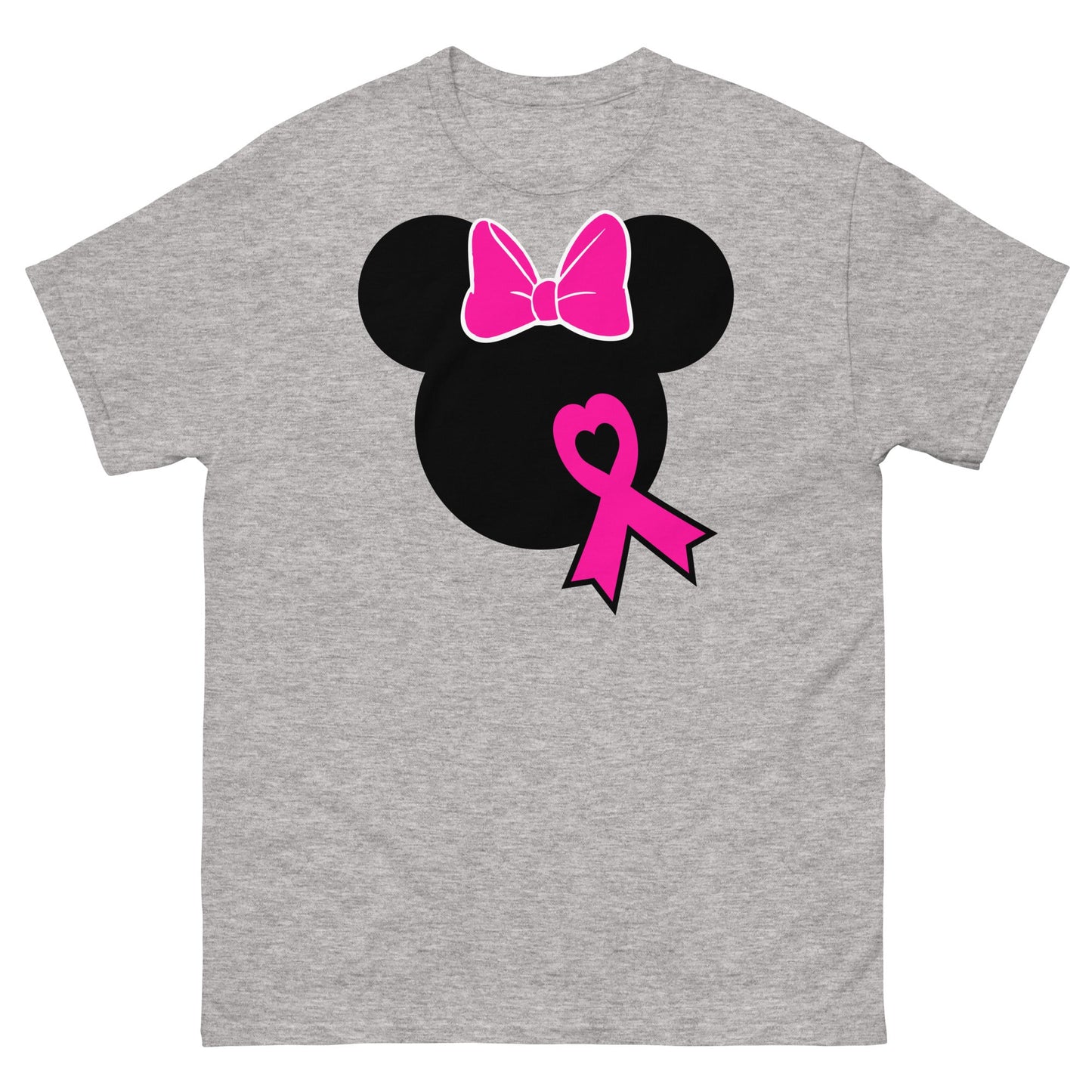 Breast Cancer Mouse Bow Tee - JohnVsGBMSport GreyS