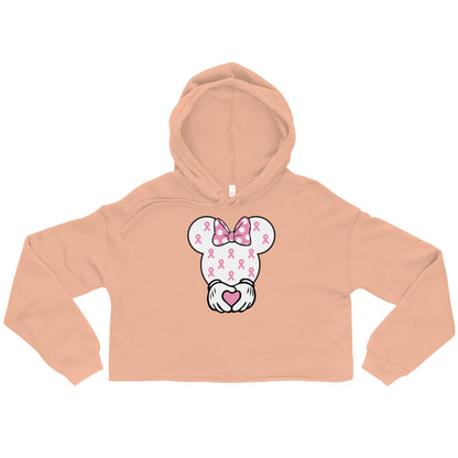 Breast Cancer Mouse Crop Hoodie - JohnVsGBMPeachS