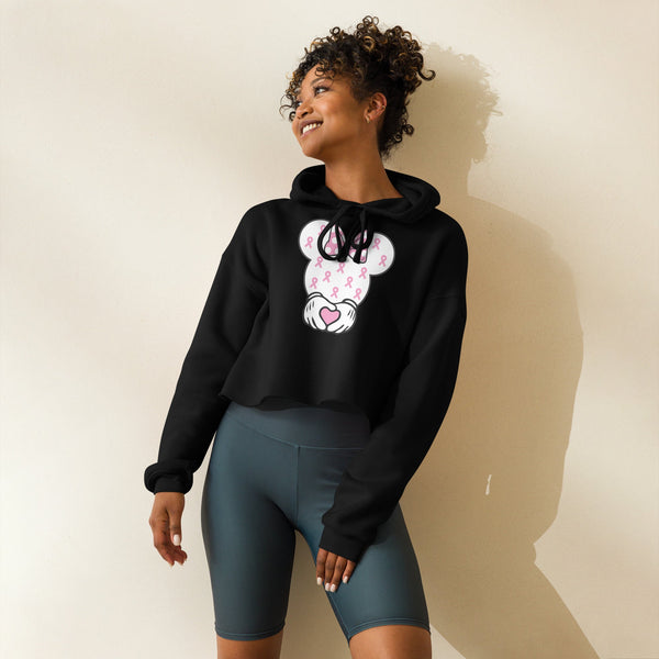 Breast Cancer Mouse Crop Hoodie - JohnVsGBMPeachS