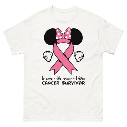 Breast Cancer Mouse Dot Bow Tee - JohnVsGBMWhiteS