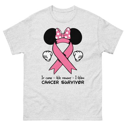 Breast Cancer Mouse Dot Bow Tee - JohnVsGBMAshS