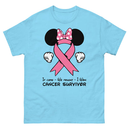 Breast Cancer Mouse Dot Bow Tee - JohnVsGBMSkyS